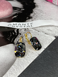 Серьги CAPRI 14mm silver night Au 3