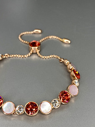 Браслет Matti стразы утяжка Color rose 2