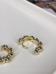 Серьги-конго Плетение Au 2