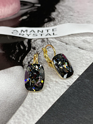 Серьги CAPRI 14mm silver night Au 4