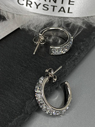 Серьги полукольца IREN crystal 4