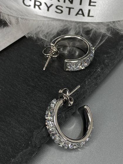 Серьги полукольца IREN crystal