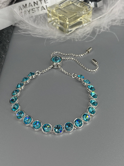 Браслет KR Matti стразы light turquoise