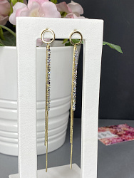 Серьги IREN liana crystal Au 2