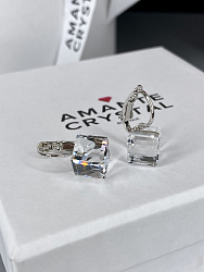 Серьги Kora 8mm crystal 1