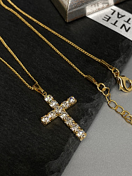 Подвеска крест KROW mini Au 2