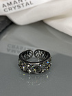 Кольцо Fashion  bl diamon /jet