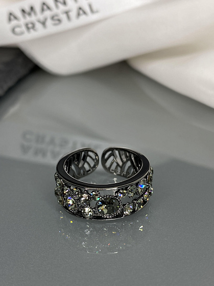 Кольцо Fashion  bl diamon /jet