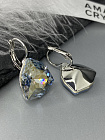 Серьги KR Dafna 18mm blue shade