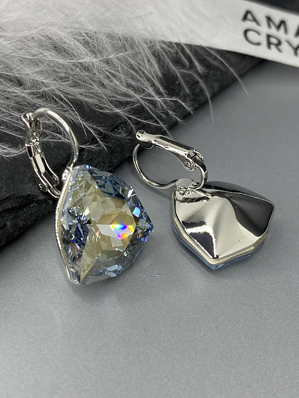 Серьги KR Dafna 18mm blue shade