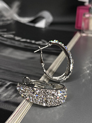 Серьги KR Fashion new crystal (англ. замок) 4