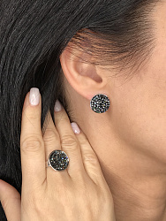 Серьги-пуссеты IREN jet 2