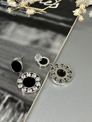 Серьги Flower jet (эмаль) 1