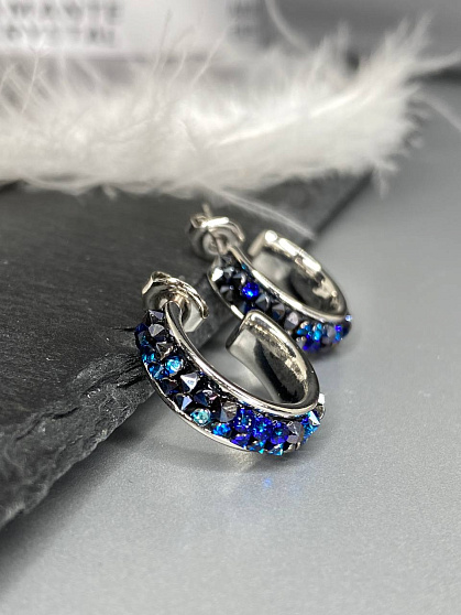 Серьги полукольца IREN bermuda blue