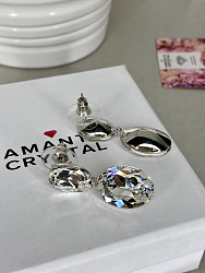 Серьги KR Queen овал crystal 1