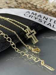 Подвеска Крест mini объем Au 4