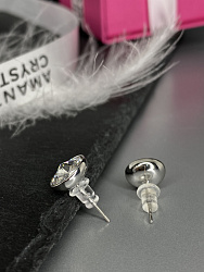 Пусеты KR 10mm crystal 3