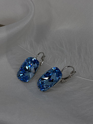 Серьги CAPRI 18mm aquamarine 4