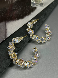 Серьги Zircon полукольца 2,8см Au 3