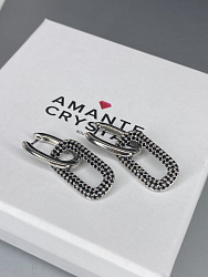 Винтажные серьги DAZZ Omega (MYX) jet 2