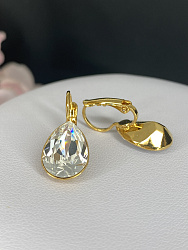 Серьги Patrice 14mm с австрийскими кристаллами crystal Au 1