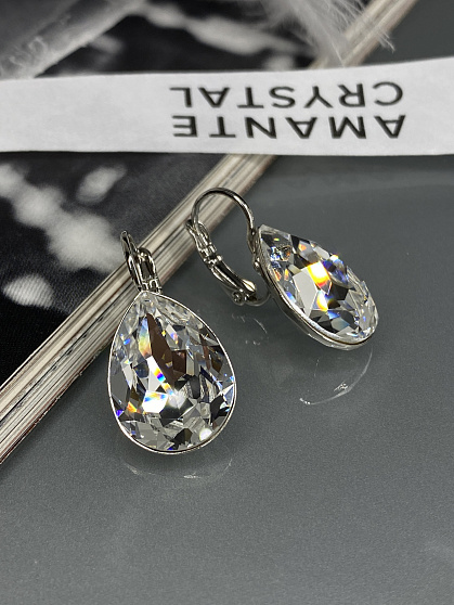 Серьги Patrice 18mm с австрийскими кристаллами crystal