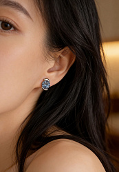 Пусеты SUSIE silver night 1